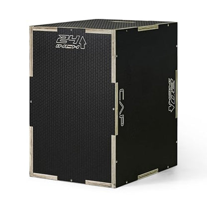 CAP Barbell 3-in-1 Plyometric Box | Multiple Styles and Sizes - size: 24in x 20in x 16 in, style: NON-SLIP