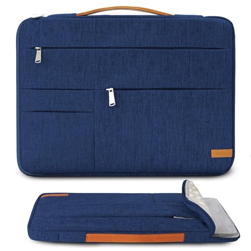 KINGSLONG 13.3 inch Laptop Sleeve Bag, Slim Shockproof Handbag, Computer Carrying Case Cover Compatible with MacBook Air/Pro,Acer Asus Dell HP Blue - color: Blue, size: 13 inch
