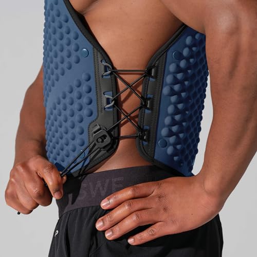 OMORPHO Men’s 20 lb G-Vest Icon Bundle, adjusts from 10 lb to 20 lb in increments with included G-Pack weight panels, low-profile, fully adjustable, comfort fit. Great for walking, hiking, running and training. - color: Ocean
