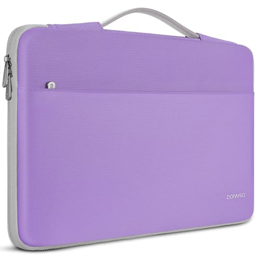 DOMISO 14 inch Laptop Case Sleeve Protective Cover Compatible with 15 inch MacBook Air M4 M3 M2,MacBook Pro,14-15 inch HP Dell ASUS Lenovo Chromebook,Waterproof Computer Cases Bag with Handle,Purple - color: Purple, size: 14" Laptop/15" for mac book