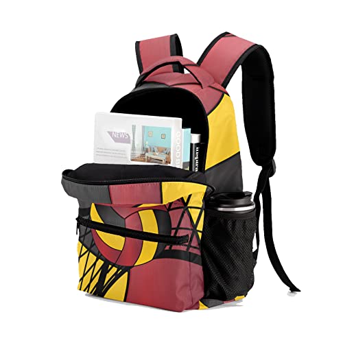 Custom Volleyball Red Black Yellow Personalized Causual Shoulder Bag Sports Leisure Camping Backpack for Women Men - color: Design 3