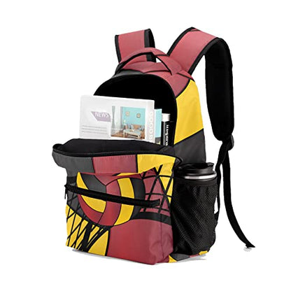 Custom Volleyball Red Black Yellow Personalized Causual Shoulder Bag Sports Leisure Camping Backpack for Women Men - color: Design 3