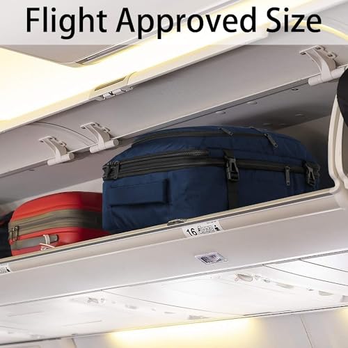 Vancropak Carry On Backpack, 45L Expandable Extra Large Travel Backpack, Flight Approved Water Resistant Luggage Suitcase Daypack, Lightweight Personal Business Weekender Bag for Men & Women, Blue - color: Blue, size: XX-Large