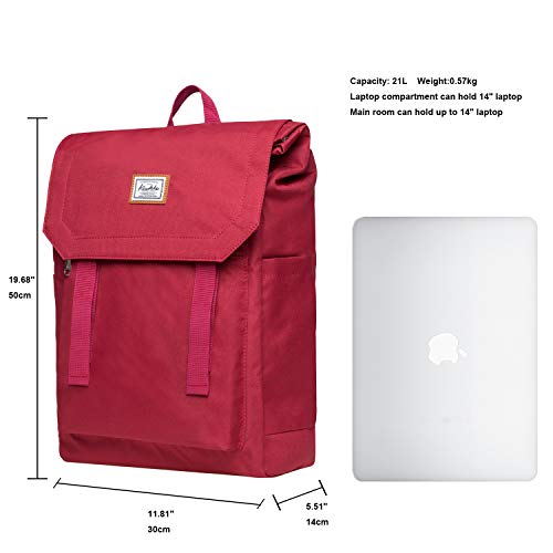 KAUKKO Casual Daypacks&multipurpose backpacks，Outdoor Backpack,Travel Casual Rucksack，Laptop Backpack Fits 15" - color: 14-red