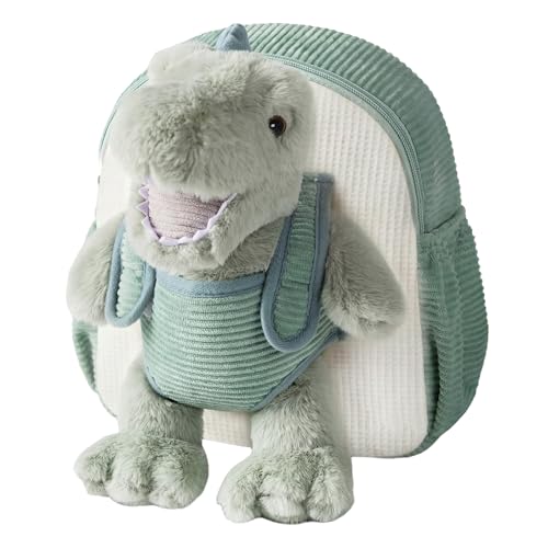 Moonkie Hug & Go Dinosaur Toddler Backpack – Soft Plush Bag with Take-Along Toy for Boys Aged 2–4 | Ideal for Daycare, Travel & Birthday Gifts - color: Dinosaur