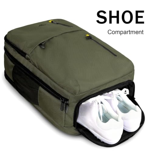 MATEIN Carry on Travel Laptop Backpack, Large Personal Item Travel Backpack - color: Green, size: X-Large