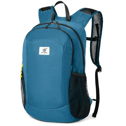 SKYSPER Hiking Backpack Ultralight Packable RFID Travel Daypack Small Nylon Stuff Pack 16L Outdoor Bag for Women Men - color: Blue