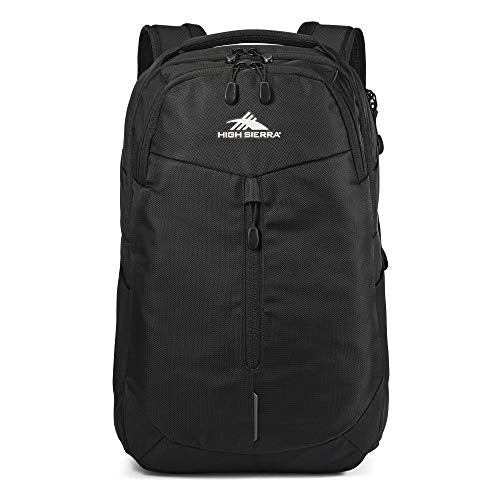High Sierra Swerve Pro Backpack with Laptop Pocket + Tablet Sleeve, Fits most 17” Laptops, 27L, Black - color: Black, size: One Size