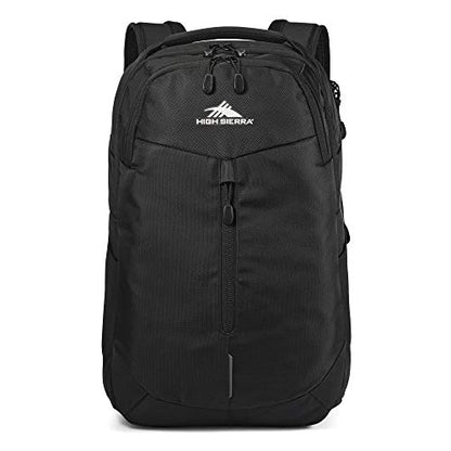 High Sierra Swerve Pro Backpack with Laptop Pocket + Tablet Sleeve, Fits most 17” Laptops, 27L, Black - color: Black, size: One Size