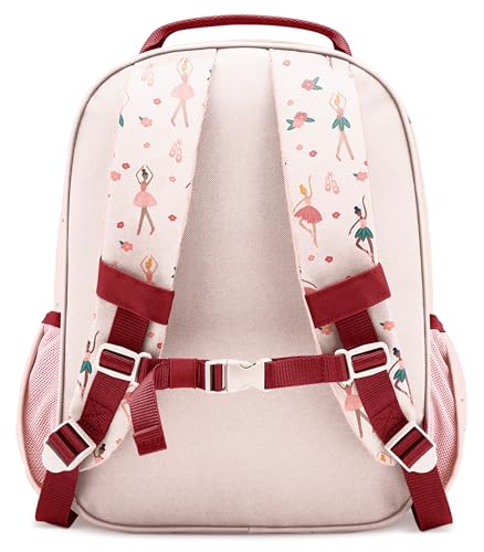 Simple Modern Medium Toddler Backpack for School Girls and Boys | Kindergarten Elementary Kids Backpack | Fletcher Collection | Kids - 15" tall | Pink Ballerina - color: -Pink Ballerina, style: Kids Medium