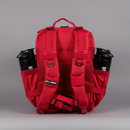 WOLFpak 35L Athletic Gym Backpack - Durable 1000D Waterproof Oxford Material with MOLLE Webbing, Laptop Pocket & Dual Cup Holders, Durable Fitness/Travel/Military Daypack (Elite Red) - color: Elite Red