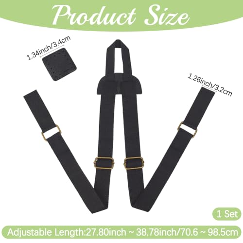 Backpack Straps Replacement Adjustable PU Leather Canvas Shoulder Strap Sewing Mount Belts for Backpacks Rucksack Daypack Laptop Back Pack Business Work Bag Travel Study DIY Craft(Brown) - color: Black