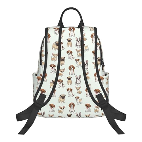 Casual Travel Rucksack Cute Dog Pet Puppy, Self-Standing, Mesh Side Pockets, for Cycling & Weekends - color: Picture (1188)