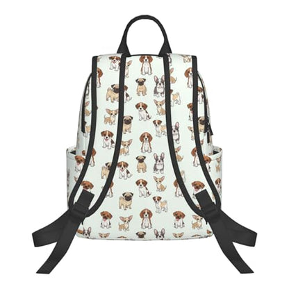 Casual Travel Rucksack Cute Dog Pet Puppy, Self-Standing, Mesh Side Pockets, for Cycling & Weekends - color: Picture (1188)