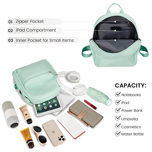 LOVEVOOK Backpack for Women Light Weight Waterproof Backpack Purses Daily Backpack… | Light Weight - color: Light Cyan