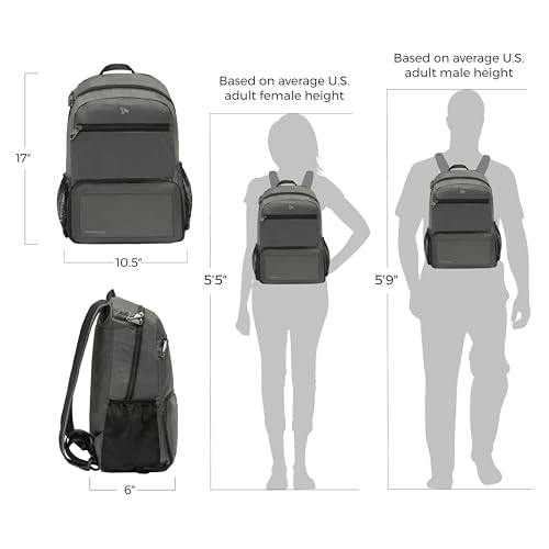 Travelon Anti-Theft Active Packable Backpack - color: Charcoal