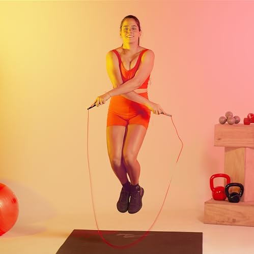 Elite Jumps Freestyle PVC Jump Rope Bundle - Premium Quality Adult Jump Ropes for Fitness - Lightweight Cardio Skipping Jump Rope for Exercise and Training - Unbreakable Grip Tape Handles - color: Silver
