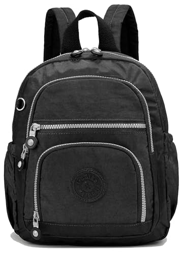Mini Hiking Waterproof Backpack Purse for Women and Men,Travel Backpack 5L - color: Black