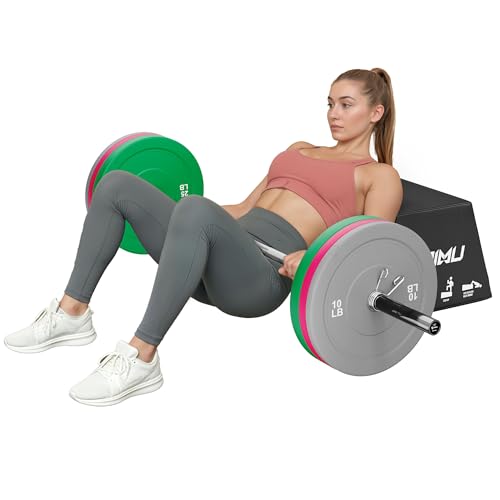 HT01-B Hip Thrust Bench, Hip Thrust Machine for Core&Ab Strength Training, Hip Thrust Booty Workout Box with Non-Slip, Glute Bridge Machine for Home and Gym, Large/Medium Size - color: Large-BK-100-C