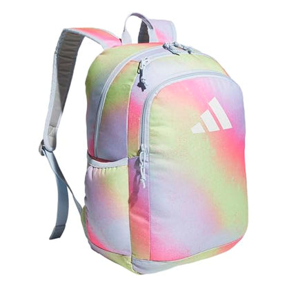 adidas Kids Affiliate Backpack – School Bag for Girls and Boys, 27L, Spray Gradient Pulse Lime/Crystal Sky Blue, OSFA - color: Spray Gradient Pulse Lime/Crystal Sky Blue