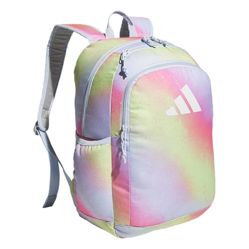 adidas Kids Affiliate Backpack – School Bag for Girls and Boys, 27L, Spray Gradient Pulse Lime/Crystal Sky Blue, OSFA - color: Spray Gradient Pulse Lime/Crystal Sky Blue