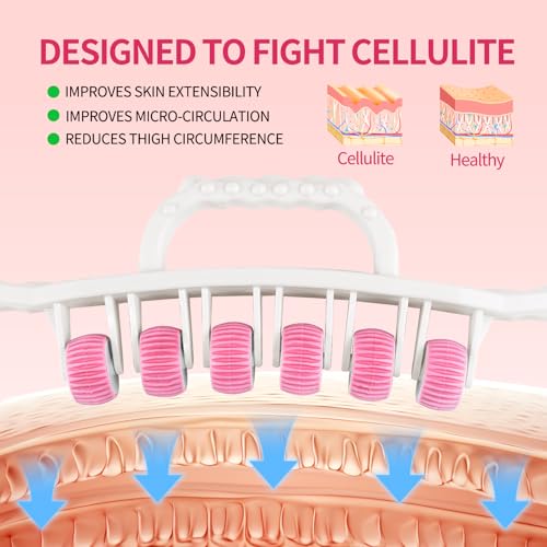 Docemel Cellulite Massage Tool for Legs,Thighs,and Arms–Lymphatic Drainage Massager for Pain Relief and Body Sculpting,Muscle Roller Stick for Circulation Support