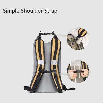 Oxford Cloth Backpack Strap with Belt Versatile DIY Supplies for Backpack Dry Bag Adjustable Length Padded (Khaki) - color: Khaki