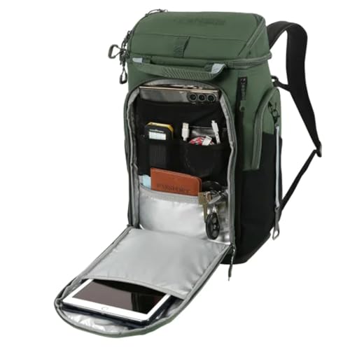 Insulated Backpack Cooler with Ice Walls - color: Camo-Green