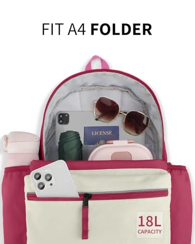 atgark Kids Backpack for Girls: Girls Backpack 6-10 - Kindergarten Elementary School Bookbag for Girl - color: Milk Strawberry, style: Ages 6-10 (15" H Fit A4 Folder)