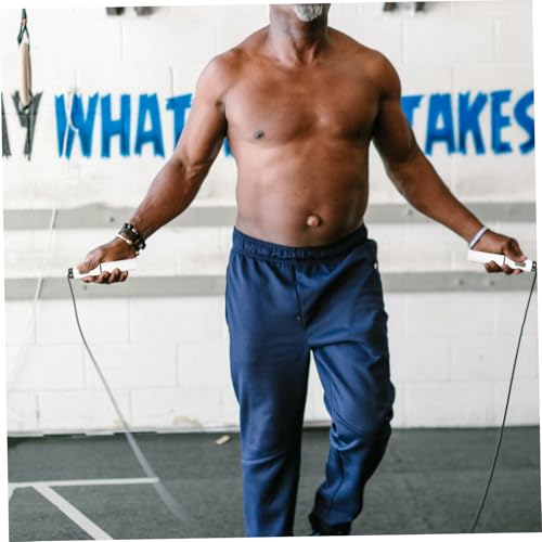 Healeved Cordless Weighted Jump Rope with Digital Counter, Adjustable Smart Skipping Rope for Indoor Fitness Workout, 1 Handle with Switch and Steel Wire Ball Design
