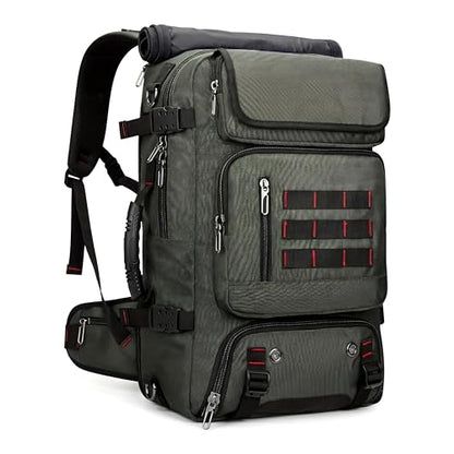 Travel Backpack with Shoe Compartment, Large Carry On Laptop Backpack, Water Resistant Weekender Bag for Men Women (Green, Green) - color: Green