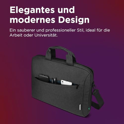 Lenovo Laptop Carrying Case T210, 15.6-Inch Laptop and Tablet, Sleek Design, Durable and Water-Repellent Fabric - color: Eco | Black, size: 15.6 inch (Pack of 10)