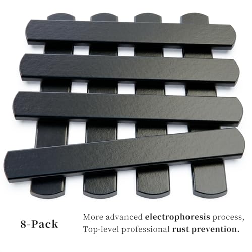 Mavee Fractional Weight Vest Plates, Rustproof Solid Steel Inserts for Rucking, Tactical Carrier & Strength Training - color: Black (E-Coated), size: 6.7 Inch (8 Pack / 4.0 Lbs)