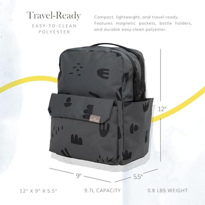 RED ROVR Mini Roo Lightweight Backpack | 6 pockets for everyday essentials (Charcoal Doodle) - color: Charcoal Doodle