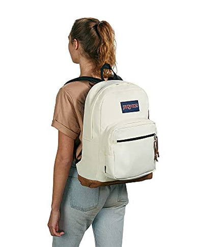 JanSport Right Pack Backpack - Durable Daypack with Padded 15" Laptop Sleeve, Spacious Main Compartment & Integrated Water Bottle Pocket - Coconut - color: Coconut