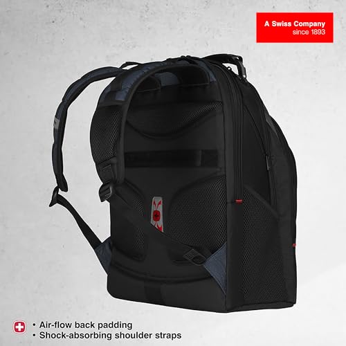 Wenger Ibex 17 inch Laptop Backpack, Men's and Women's Laptop Bag, Black/Gray/Blue - style: Wenger Ibex Laptop Backpack