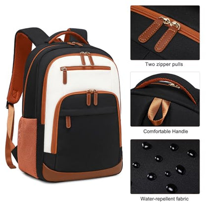 BOVIP Travel Backpack For Men Women,40L Carry On Backpack Flight Approved,TSA Personal Item Travel Bag Fits 17 Inch Laptop,Business Weekender Overnight Daypack Black White - color: Black White