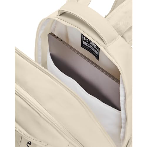 Under Armour Unisex Hustle 5.0 Backpack - color: (279) Stone / / Metallic Gun Metal