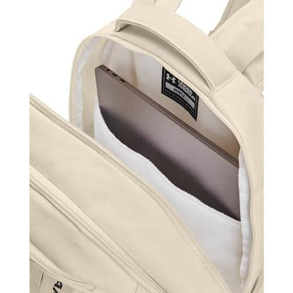 Under Armour Unisex Hustle 5.0 Backpack - color: (279) Stone / / Metallic Gun Metal