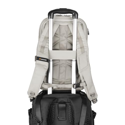 VANGUARD VEO Metro B25L Camera & Everyday Backpack (Cream) – Fits 70–200mm Attached, 16" Laptop Storage, Convertible Daypack Design, Carry-On Ready - color: Cream, size: 25L