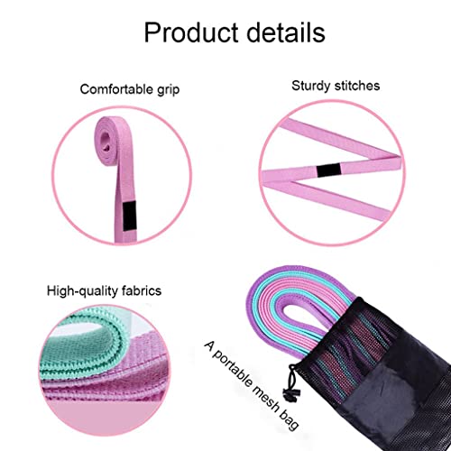 Long Resistance Bands Set, 3 PCS Sturdy Fabric Stretch Exercise Bands, Women Men Full Body Elastic Resistance Bands, Pull Up Assistance Workout Bands Set for Strength Training, Yoga, Physical Therapy