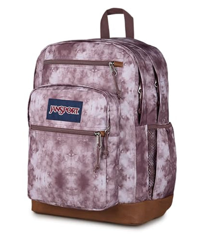 JanSport Cool Backpack with 15-inch Laptop Sleeve, Large Computer Bag Rucksack with 2 Compartments, Ergonomic Straps, Ice Dye - color: Ice Dye Mahogany Haze/White