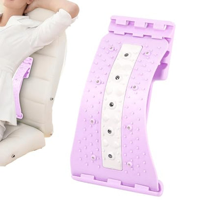 Back Arch Stretcher,with Massage Points 4 Level Adjustable Curved Ergonomic - Back Cracker Board | for Home Gym Yoga Studio Office Car Bedroom Living Room - color: Purple
