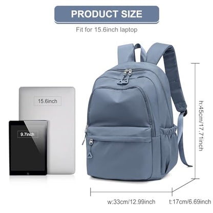 Casual Laptop Backpack for Women Men College Bookbag Waterproof Lightweight School Bag 15.6inch Laptop Daypack Large Capacity School Backpack for Teens Boys Girls (sapphire blue) - color: Sapphire Blue