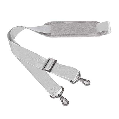 MOSISO 56 inch Shoulder Strap, Adjustable Thick Soft Universal Replacement Non-Slip Fit Padded with Metal Swivel Hooks for Laptop Shoulder Bag/Laptop Messenger Bag/Crossbody Bag, Gray - color: Gray