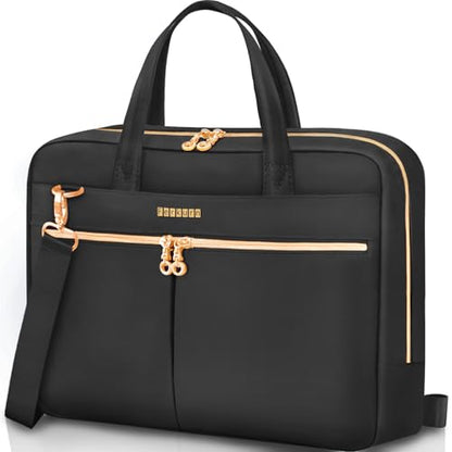 Ferkurn Laptop Bag Case Women Men Computer Bag Compatible with MacBook/HP/LG/Dell, Shoulder Strap Slim Carrying Messenger Briefcase, Black, 14 Inch - color: Black, size: 14 inch
