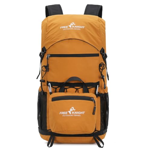 Bseash 30L Lightweight Hiking Backpack, Outdoor Sport Waterproof Travel Bag Daypack for Cycling Climbing Skiing (Yellow) - color: Yellow