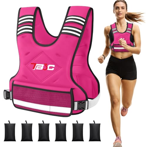 TB3C Adjustable Weighted Vest Woman, 4-10/11-20/20-30 LB Weight Vest for Women, Plus Size Womens Weighted Vest - color: Pink, size: 11-20LB