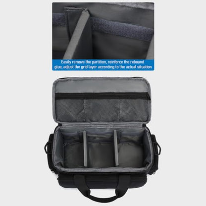 Andoer Camera Case Small Camera Bag Travel Camera Shoulder Bag Water-Resistant Shock-Proof Camcorder Bag DSLR Camera Bag for Mirrorless Camera with Removable Dividers and Shoulder Strap for Women Men