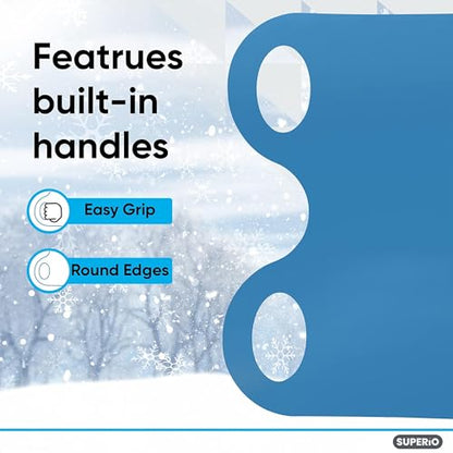 Superio Snow Slider Mat, Flexible Snow Sled Flying Carpet, Roll up Sleds for Kids 36" / Adults 54" Lightweight Plastic Snowboard Sled, 1 Pack - color: Blue, size: 54"